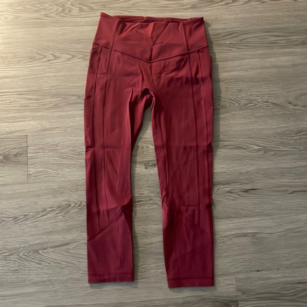 Red Lululemon  25’ Leggings